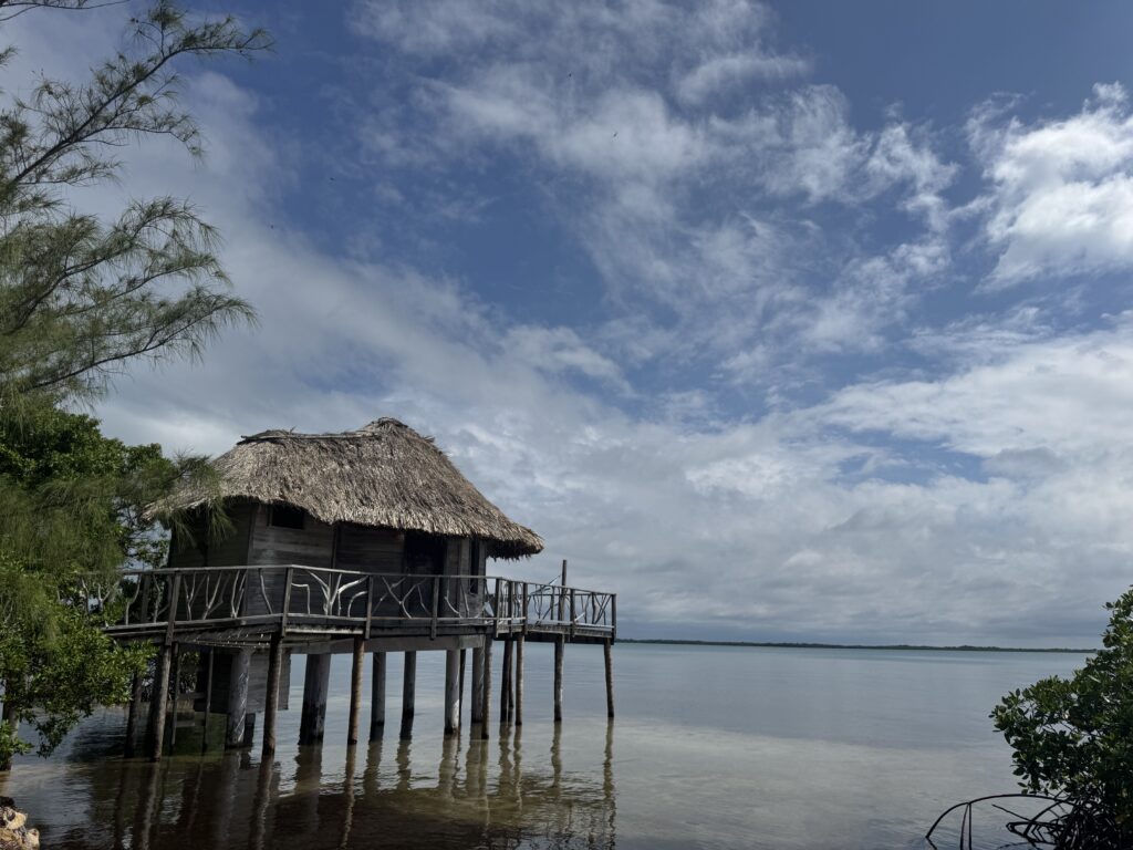 overwater bungalow in belize